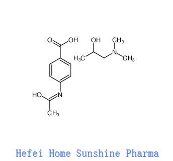 4-Acetamidobenzoová kyselina, sloučenina s 1-(dimethylamino)propan-2-ol (1:1) CAS 61990-51-0